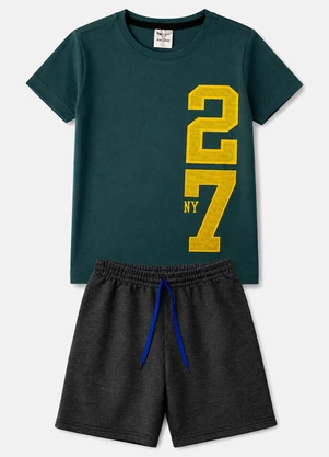 Keki Boys - Conjunto Menino Verão 27 Ny Verde Dólar Verde - KEKI BOYS