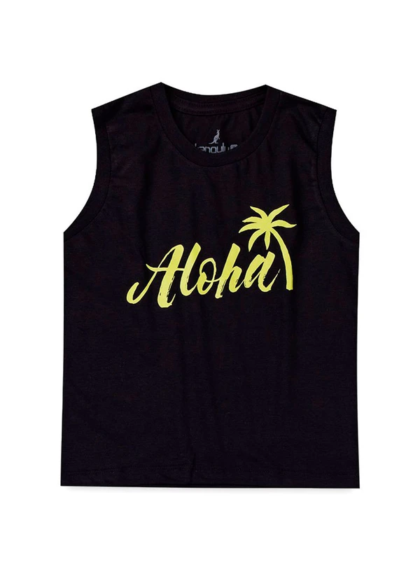 Rosa Azul - Conjunto Menino Verão Aloha Kangulu Preto 2