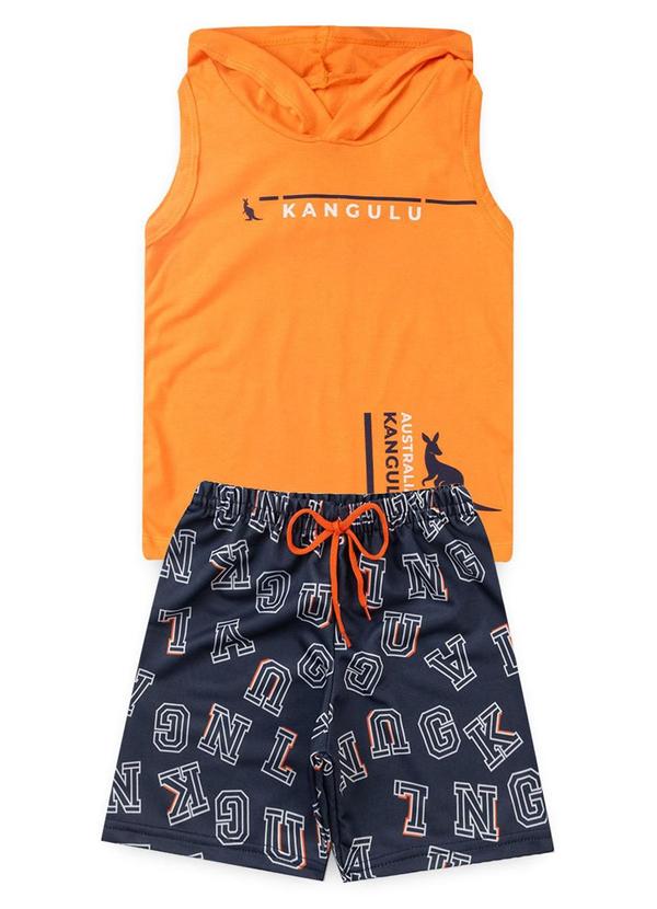 Rosa Azul - Conjunto Menino Verão Australian Kangulu Laranja