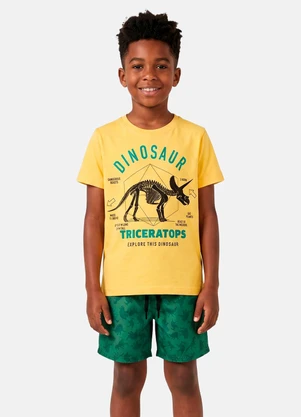 Keki Boys - Conjunto Menino Verão Dinossauro Amarelo - KEKI BOYS