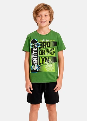 Keki Boys - Conjunto Menino Verão Forever Skate Verde - KEKI BOYS