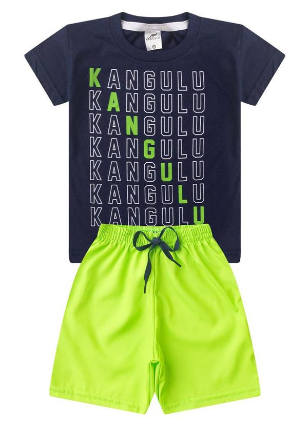 Rosa Azul - Conjunto Menino Verão Kangulu Azul Marinho