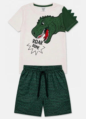 Keki Boys - Conjunto Menino Verão Roar Some Verde - KEKI BOYS