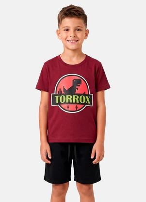 Conjunto Menino Verão Torrox Dino (Bordô) - TORROX