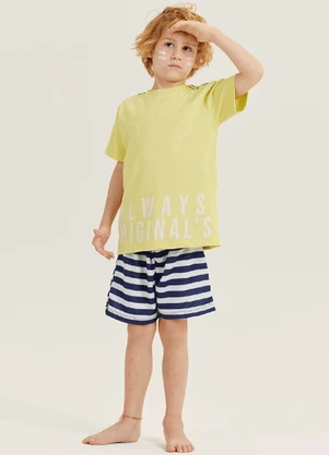 Outlet - Conjunto Menino Verde Lima/Marinho - OUTLET