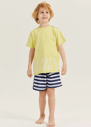 Outlet - Conjunto Menino Verde Lima/Marinho - OUTLET