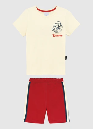 Malwee Kids - Conjunto Mini Artilheiro com Moletom Bege - MALWEE KIDS