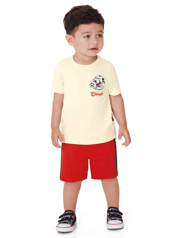 Malwee Kids - Conjunto Mini Artilheiro com Moletom Bege