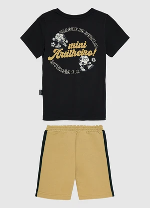 Malwee Kids - Conjunto Mini Artilheiro com Moletom Preto - MALWEE KIDS