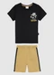 Malwee Kids - Conjunto Mini Artilheiro com Moletom Branco - variação: Preto