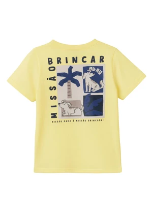Malwee Kids - Conjunto Missão Brincar em Moletom Amarelo Claro - MALWEE KIDS