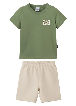 Malwee Kids - Conjunto Missão Brincar em Moletom Verde Menta - MALWEE KIDS