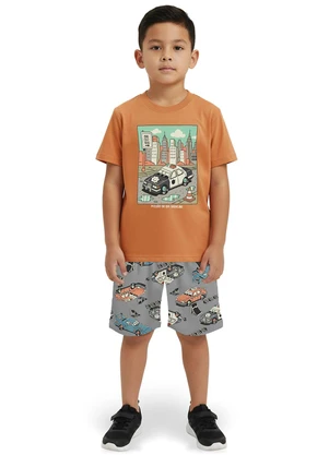 Malwee Kids - Conjunto Missão do Dia Laranja - MALWEE KIDS