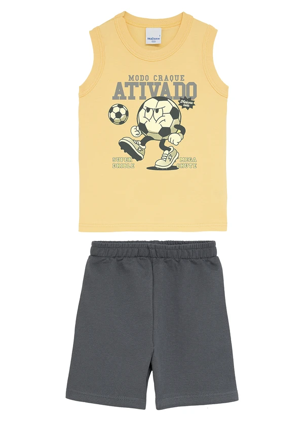 Malwee Kids - Conjunto Modo Craque Ativado Amarelo