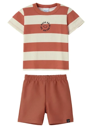 Malwee Kids - Conjunto Modo On Moletom Terracota - MALWEE KIDS