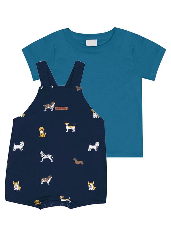 Pulla Bulla - Conjunto Moletinho Azul