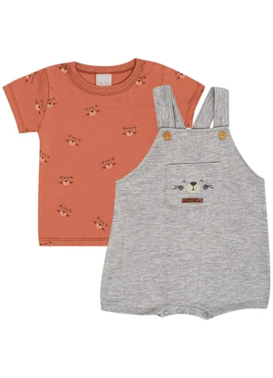 Pulla Bulla - Conjunto Moletinho Cinza - PULLA BULLA