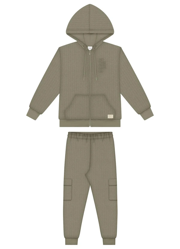 Alakazoo - Conjunto Moletom Felpado Verde