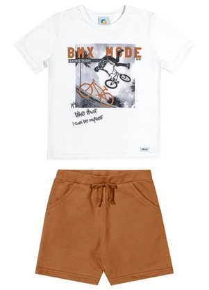 Outlet - Conjunto Mood Urbano e Bikes Menino Branco - OUTLET