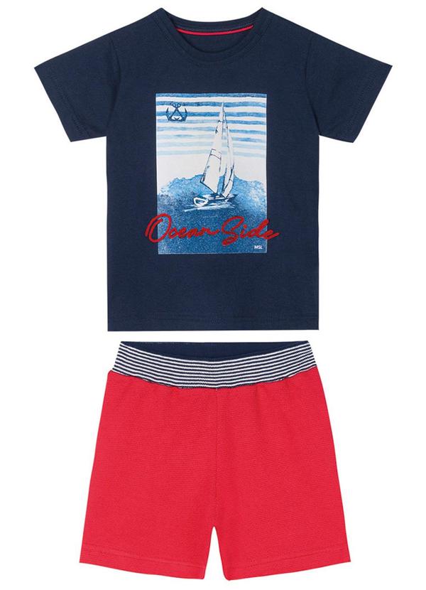 Marisol - Conjunto Navy Moletom Menino Azul