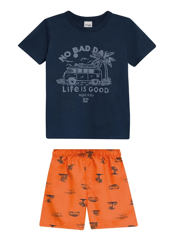 Malwee Kids - Conjunto no Bad Days Azul Marinho