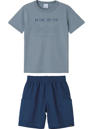 Malwee Kids - Conjunto no Fear em Moletinho Azul Pastel - MALWEE KIDS