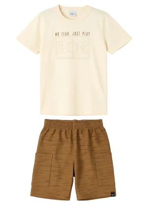 Malwee Kids - Conjunto no Fear em Moletinho Off White - MALWEE KIDS