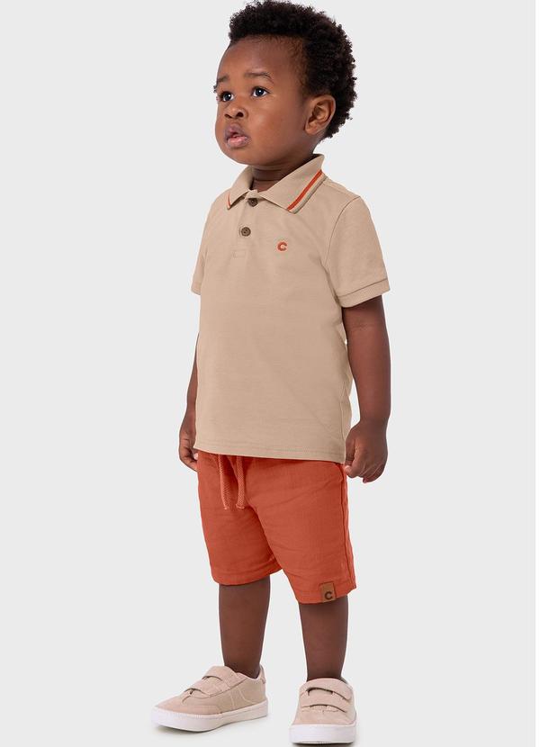 Carinhoso - Conjunto Nude Polo Comfort Menino