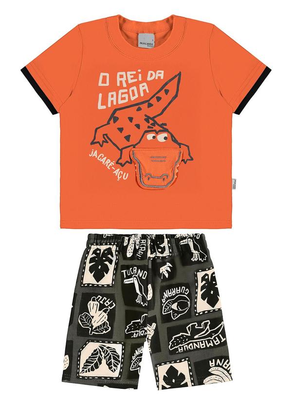 Malwee Kids - Conjunto o Rei da Lagoa Laranja