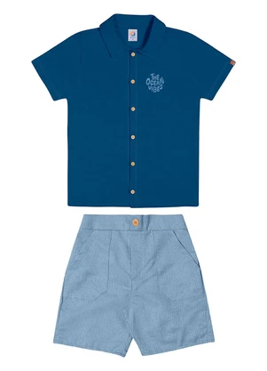 Outlet - Conjunto Ocean Estiloso Menino Azul - OUTLET