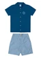 Outlet - Conjunto Ocean Estiloso Menino Verde - variação: Azul