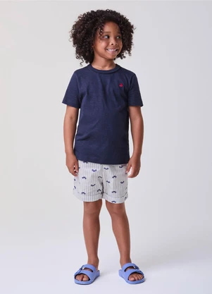 Bimbi - Conjunto Off com Estampa de Navios Off White - BIMBI
