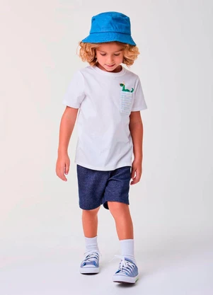 Bimbi - Conjunto Off do Dino Mergulhador Off White - BIMBI