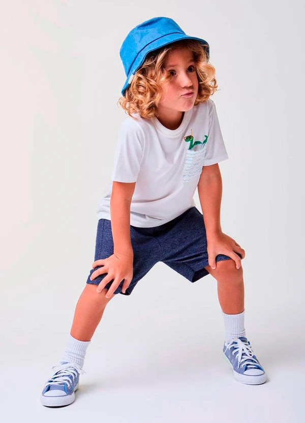 Bimbi - Conjunto Off do Dino Mergulhador Off White 2