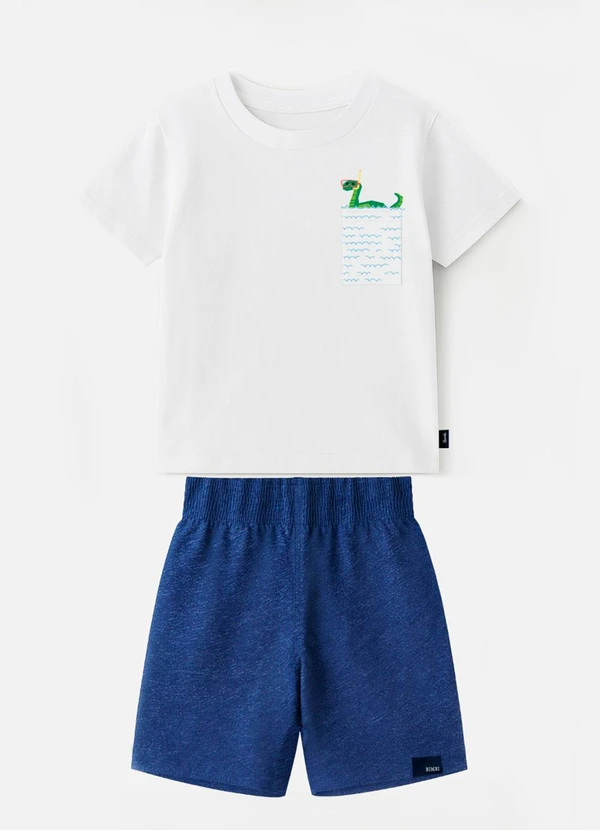 Bimbi - Conjunto Off do Dino Mergulhador Off White 3