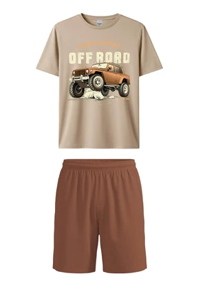 Malwee Kids - Conjunto Off Road em Puff Bege - MALWEE KIDS