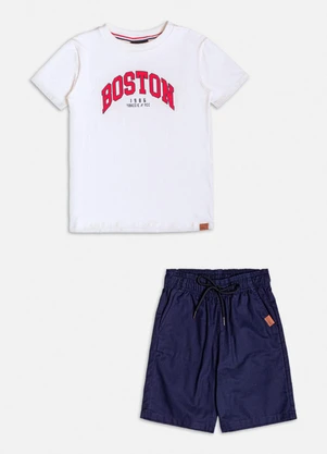 Youccie - Conjunto Off White com Estampa Branco - YOUCCIE