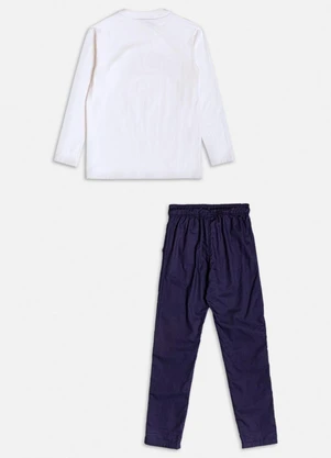 Conjunto Off White com Estampa Youccie (Branco) - YOUCCIE