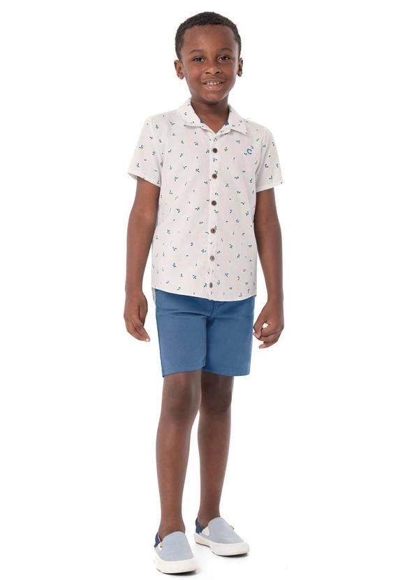 Carinhoso - Conjunto Off White Comfort com Folhagens Menino