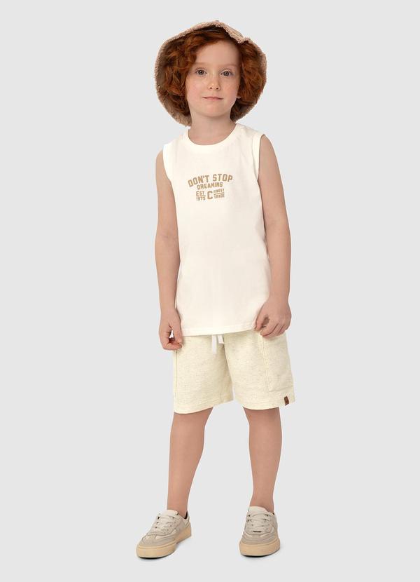 Carinhoso - Conjunto Off White Don'T Stop Dreaming Menino