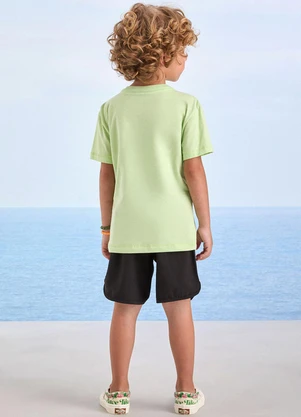 Youccie - Conjunto Off White Estampa de Dino Verde - YOUCCIE