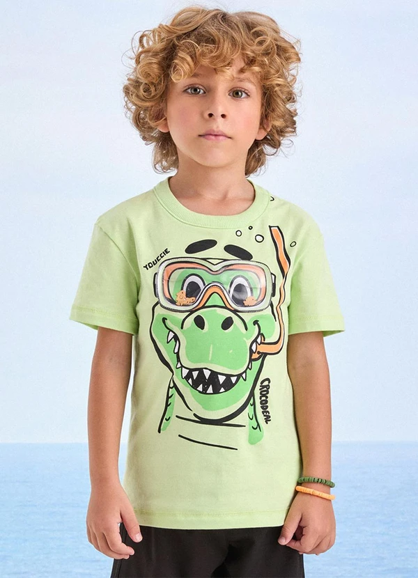 Youccie - Conjunto Off White Estampa de Dino Verde 3