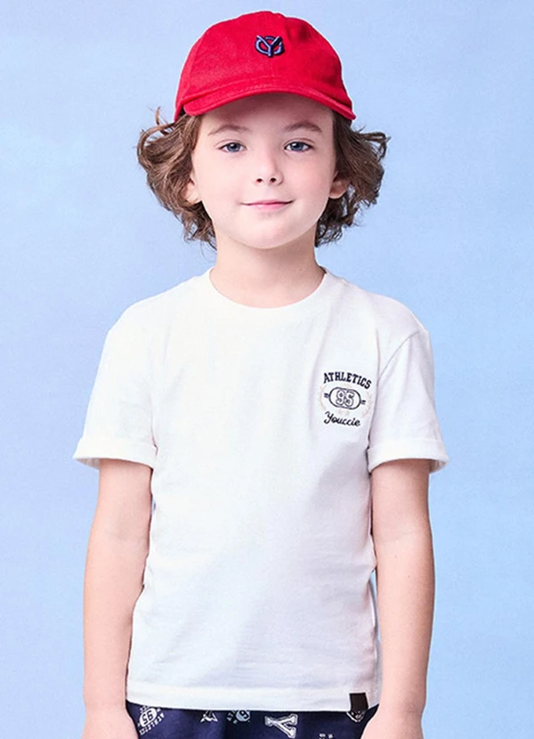 Youccie - Conjunto Off White Estampado Azul 4