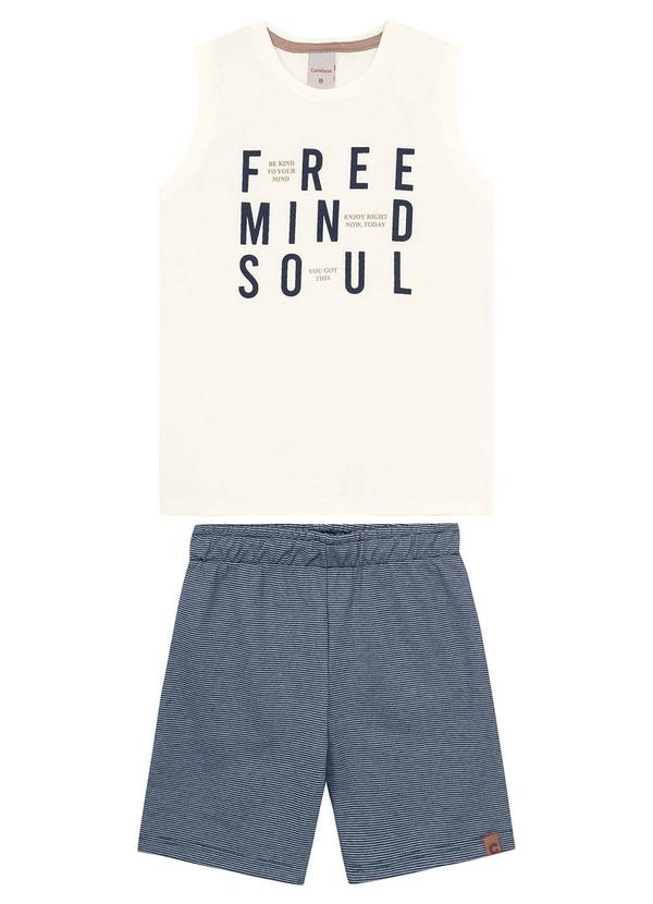 Carinhoso - Conjunto Off White Free Mind Soul Menino 2