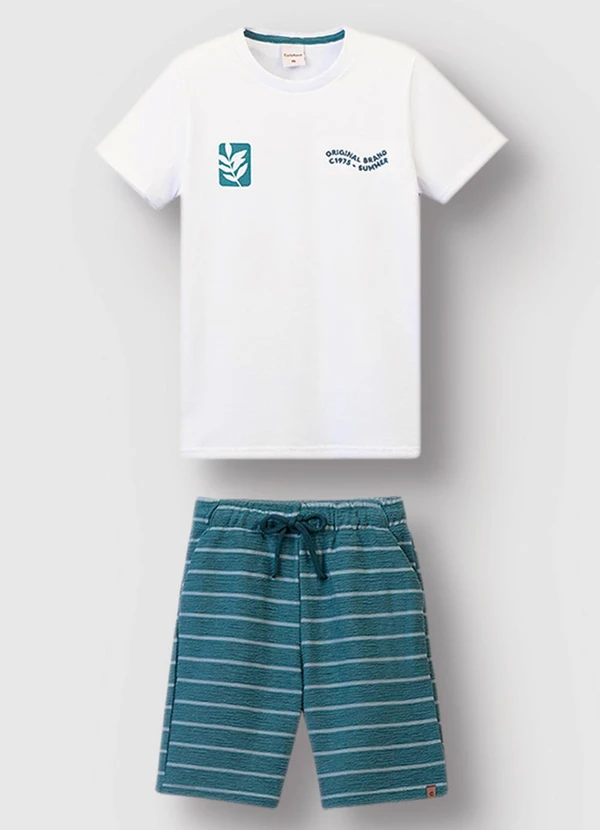 Carinhoso - Conjunto Original Brand Bordado Branco 4