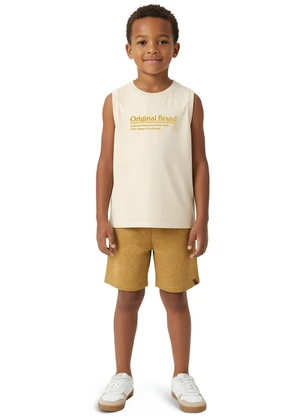 Carinhoso - Conjunto Original Brand em Malha Areia - CARINHOSO