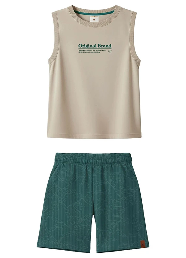 Carinhoso - Conjunto Original Brand em Malha Cáqui 1