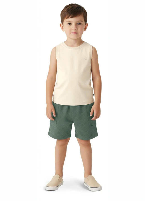 Carinhoso - Conjunto Original com Piquet Stretch Areia 1