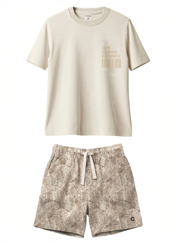 Carinhoso - Conjunto Original em Malha Areia 2