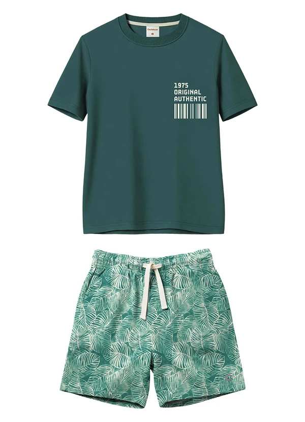 Carinhoso - Conjunto Original em Malha Verde 1